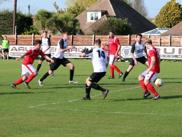 Action from Pagham's 3-2 friendly win over Arundel / Pictures: Roger Smith
