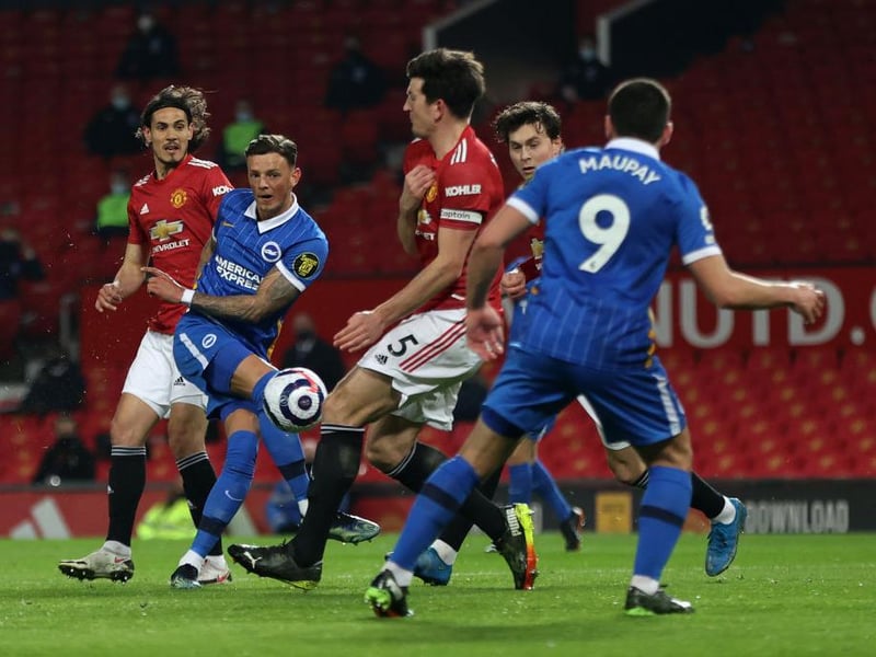 On the right of a three man defence and for the most part coped well with the threat of Rashford. The United striker though took his goal well and just slotted his finish beyond White's despairing sliding tackle. White So close to clearing Greenwood's winner off the line
