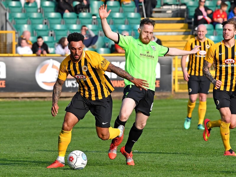 Stealing a yard against Curzon Ashton in the 2018-19 season.
