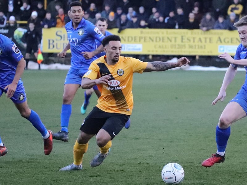 In derby action against Gainsborough.