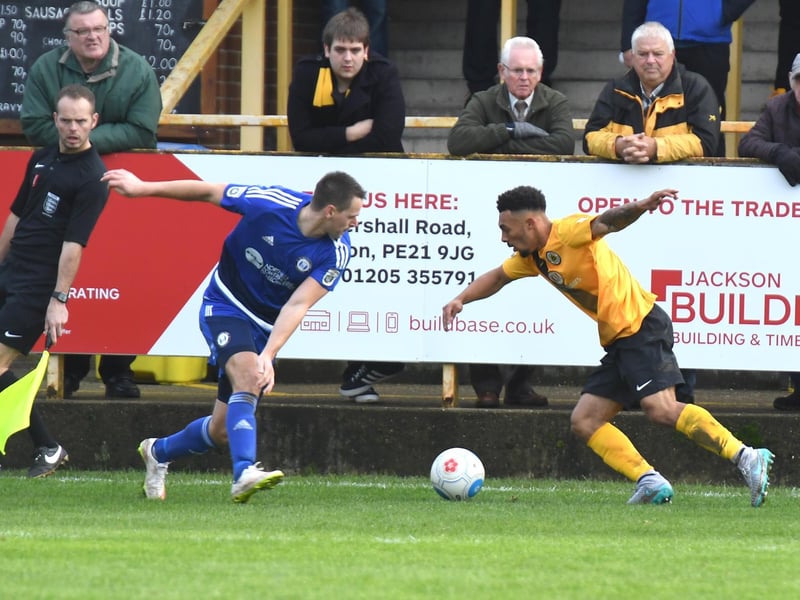 Friendly action against FC Halifax Town.