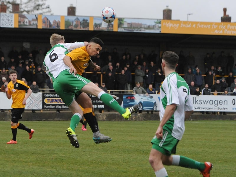 Challenging in the air against North Ferriby.