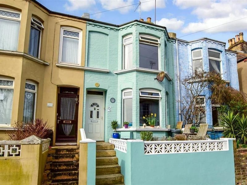 Chapel Street, Newhaven. Three-bedroom, terrace house near to town and railway station. Guide price: £260,000. Photograph: Zoopla