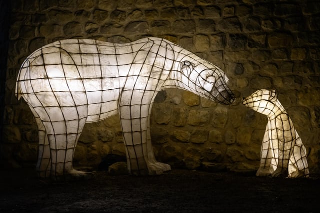 Nikki Gunson's Polar Bears installation at The Linklater Pavilion. Photograph: James McCauley