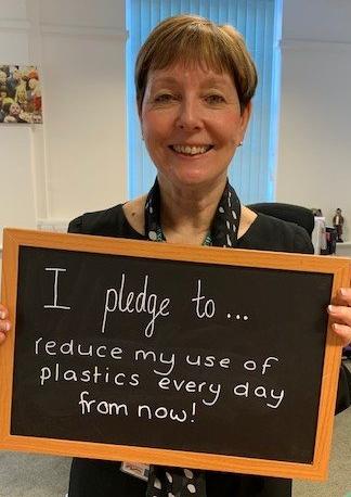 Council chief executive Gillian Beasley is reducing her use of plastics