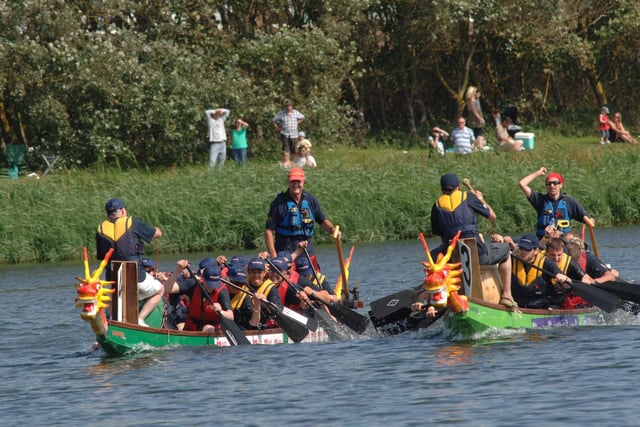 The lake at Brooklands hosted dragon boat race events in 2011 and 2012