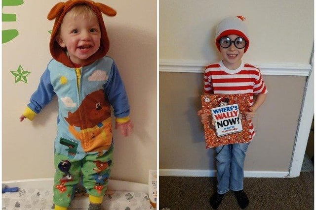 Charlie Harrold, Age 2, as  Duggee and Jack Mustchin 6, from Riverbeach primary school as Wheres Wally
