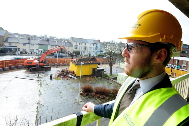 Back in 2017 Daniel Humphries, the leader of Worthing borough council looking at the site as demolition works take place