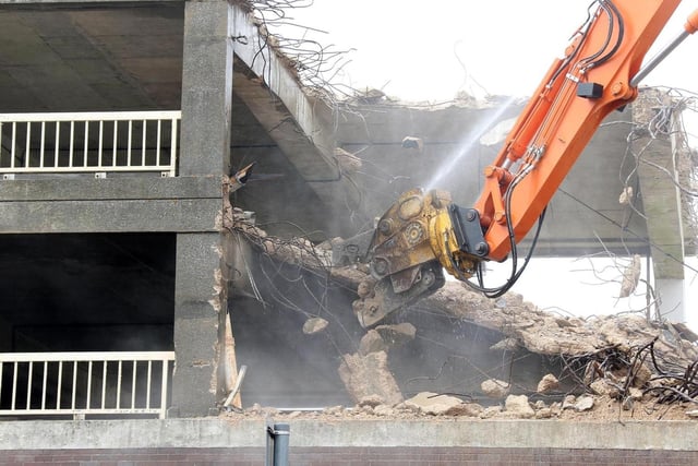Demolition progresses at Worthing's Teville Gate. Photo: Eddie Mitchell