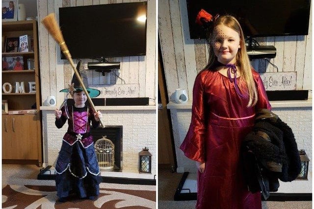 Sisters. Olivia, 4 as the witch from Room on the Broom and Millie, 11 as Sarah from Hocus Pocus. Both attend Sompting Village Primary.