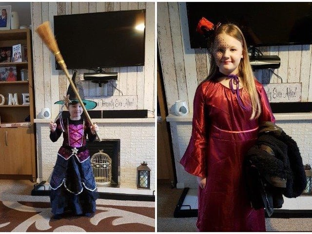 Sisters. Olivia, 4 as the witch from Room on the Broom and Millie, 11 as Sarah from Hocus Pocus. Both attend Sompting Village Primary.