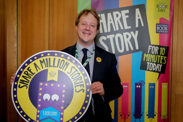 MP for Peterborough Paul Bristow backing a World Book Day campaign