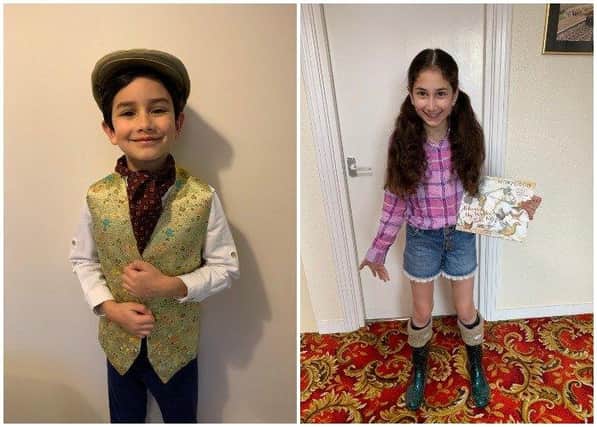 Zaydaan, 7  as Badger from Wind in The Willows and  Soraiya, 10 as Pippa from Where My Wellies Take Me. Both attend Heene Primary School