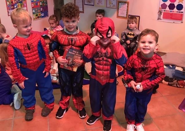 Spidermen at the Barn Pre-School
