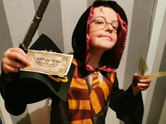 Jayden Cooper-Mcgarry, 11, as Harry Potter.
