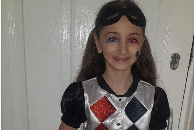 Maisie Cooper, aged 9 from The Baird Primary Academy as Harley Quinn