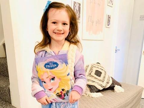 Harper Sheriff from Little Stanion had pyjama day for World Book Day. Here she is as Elsa with her favourite book Frozen.