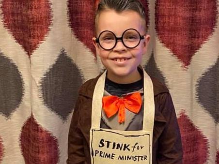 Nine-year-old Cameron from Corby has dressed up as David Walliams' Mr Stink - doesn't he look great?!