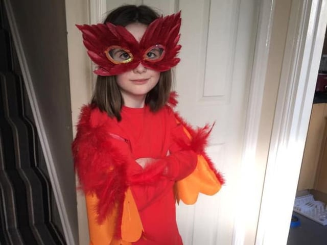 Lucy from Burton Latimer has gone as Epos from Beast Quest