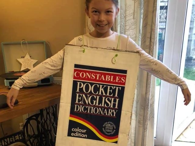 A very inventive costume by Ellie Rose, nine, from Wellingborough.