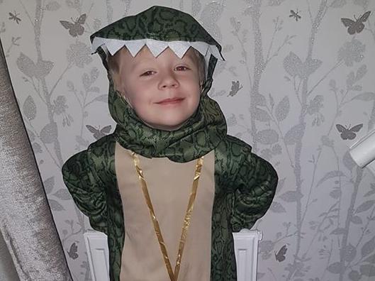 Here's Harrison from Kettering dressed as 'Tic Toc' crocodile from Peter Pan.