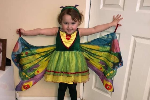 Ella from Corby looks great as the hungry caterpillar!