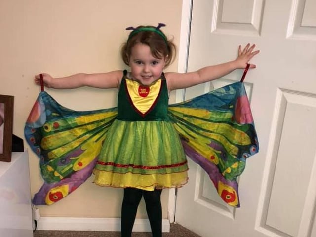 Ella from Corby looks great as the hungry caterpillar!