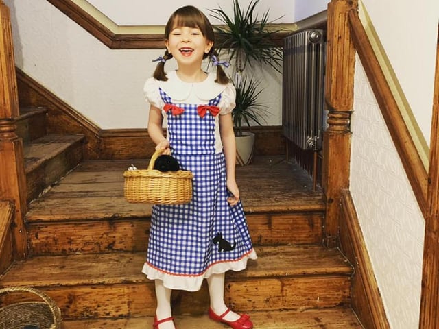 A great effort by Maisy Dodman from Kettering who is dressed as Dorothy from The Wizard of Oz