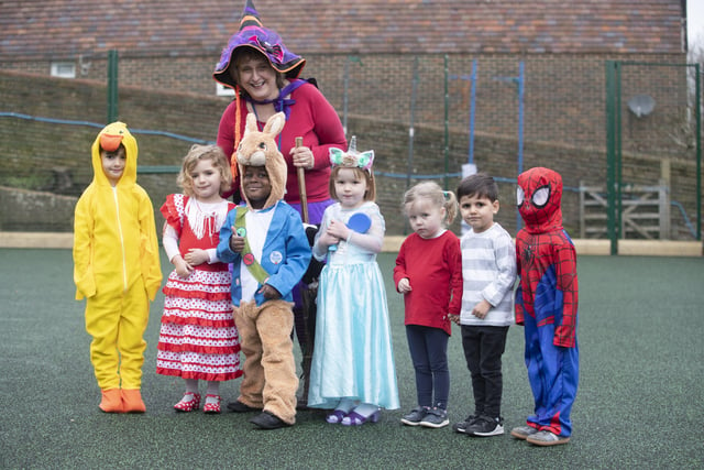 Lewes Old Grammar School Junior School pupils dressed as book characters for World Book Day, photo by Peter Whyte
