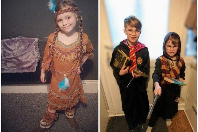 Max Salvucci, 9 and Alex Salvucci 6  from Goring primary school, both as Harry potter and  Krystal Bruno-Wilkinson from Heene Primary School as Pocahontas
