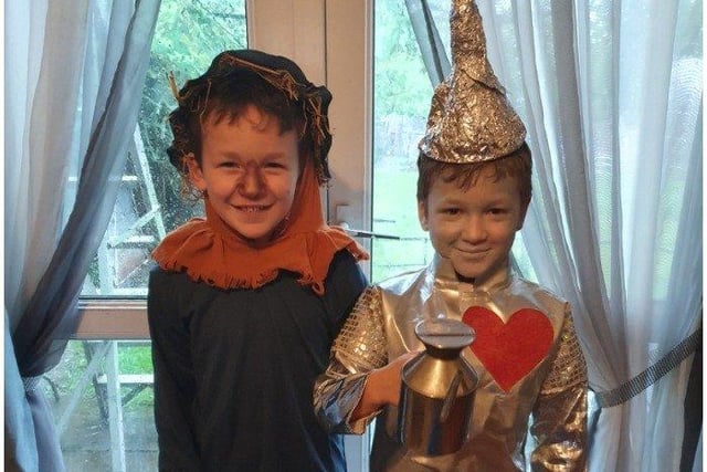 Harry and Charlie Peacock, aged 8 and 10 respectively. They attend Netherfield Primary School and dressed up as the Tin Man and The Scarecrow from the Wizard of Oz