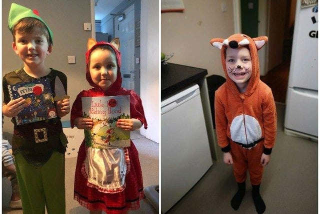 Theo and Maci Dodge, six and five,  from St Peter's Community Primary School in Portslade