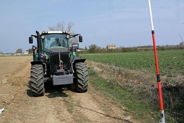 HS2 hedge-clearing machine in mid-April 2019