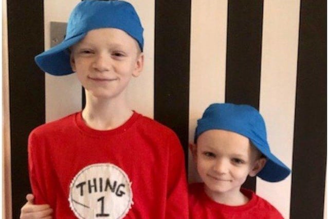 Thing 1 and Thing 2- Georgie and Frankie King from Ark Castledown Primary School in Hastings