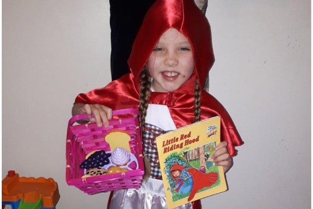 Lillie-Anna Rowley, age 7, dressed up as Little Red Riding Hood. Lillie attends Christchurch CE Primary and Nursery Academy