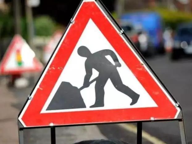 Roadworks sign
