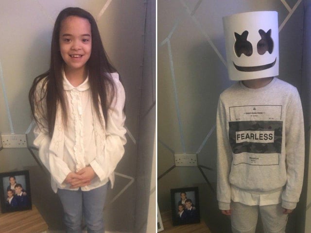 Shia Joseph (9) as Sarah from Labyrinth and Shea Joseph (11) as Marshmello, both from Northgate Primary