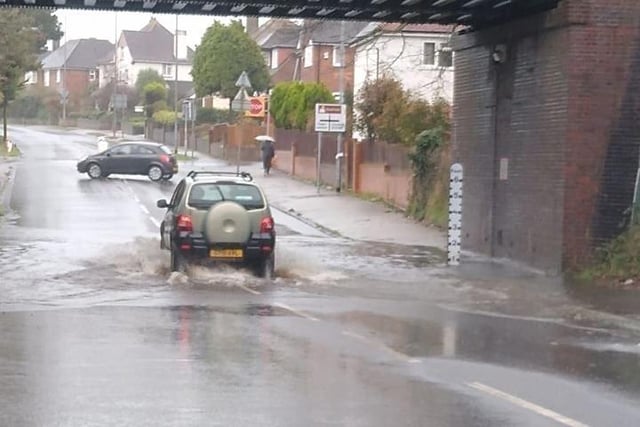 Flooding in Westcourt Drive, Bexhill. Picture: Val Yates