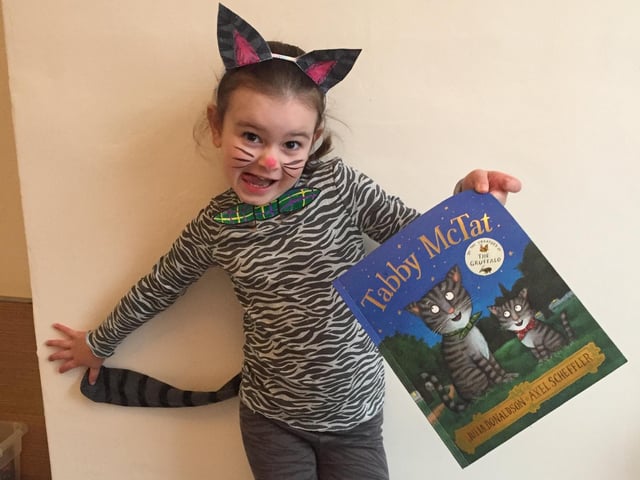 Lois Barrett, four, as Tabby Mctat