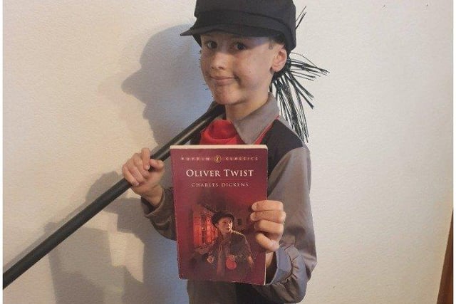 Ayrton, a year 4 student from Oakwood Primary Academy, dressed up as Oliver Twist