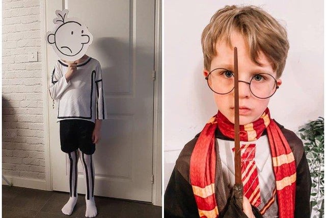 Harry Mason, 8, from Riverbeach Primary as Greg Heffley from Diary of a wimpy kid and Jack from White Meadows Primary Academy as Harry Potter