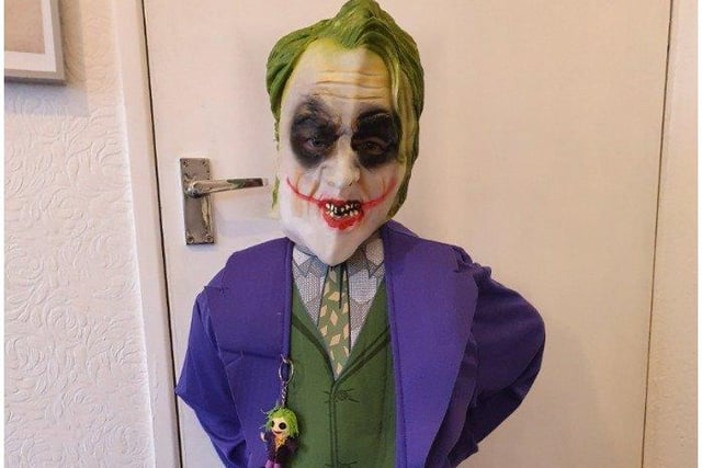 Woody, aged 6, from Guestling Bradshaw school, dressed as The Joker