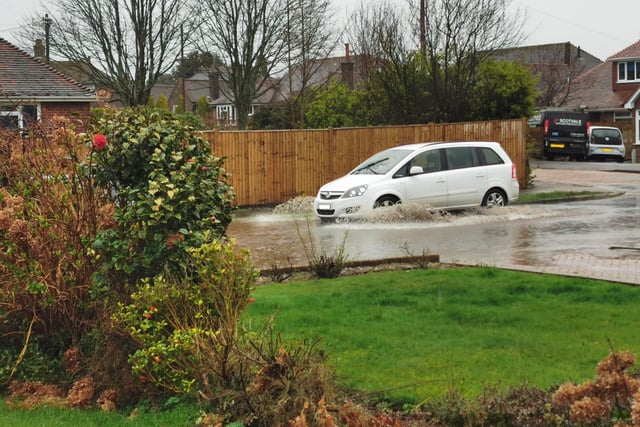 Flooding in Woodsgate Park, Bexhill. Picture: Andrew Everest