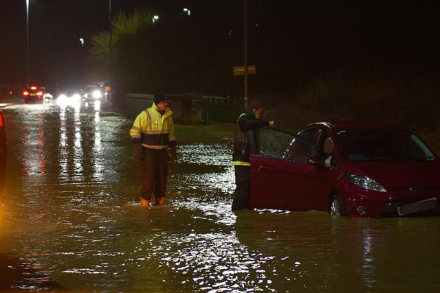 Flooding closes A271 near Hailsham