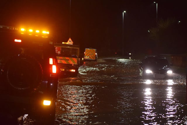 Flooding closed A271 near Hailsham