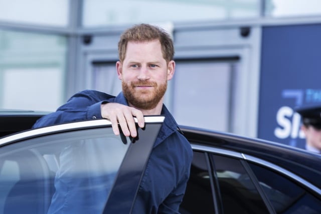 Prince Harry arrives at The Silverstone Experience
