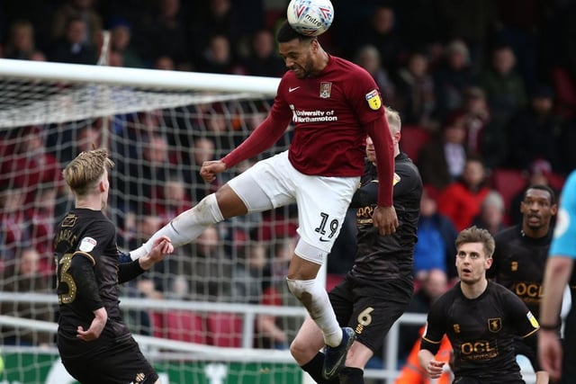 Spectacular overhead kick so nearly hauled Cobblers level on the stroke of half-time. Not terribly effective though and benefitted from Smith's arrival... 5.5