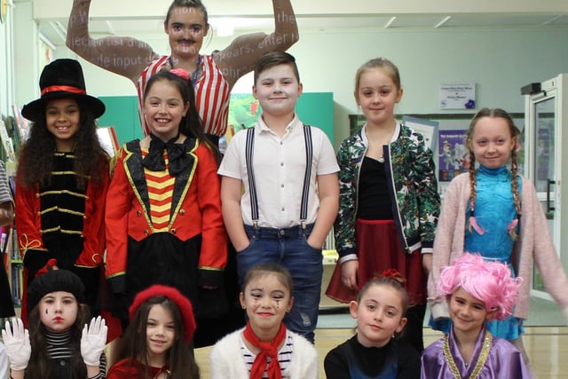Year 4 Shada class pupils in their circus-themed costumes at Rudyard Kipling Primary School & Nursery