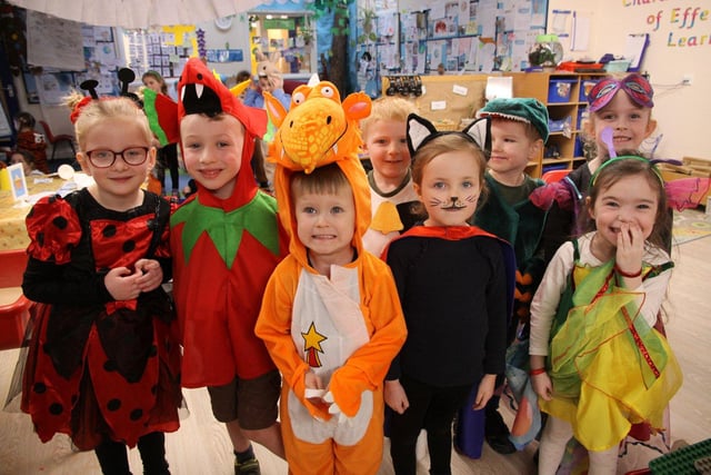 Pupils at Rocks Park Primary School dressed as their favourite storybook animals