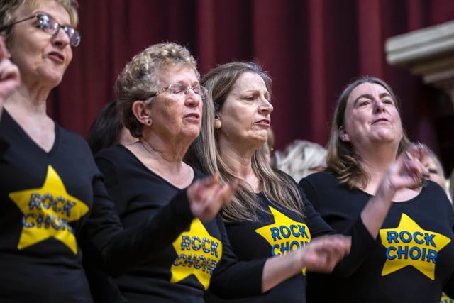 Northampton Rock Choir performed a lively singing and dance performance at the Guildhall